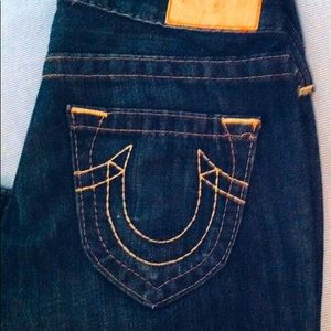 TRUE RELIGION VINTAGE LOW RISE FLARE JEANS 24